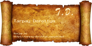 Tarpay Dorottya névjegykártya