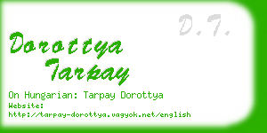 dorottya tarpay business card